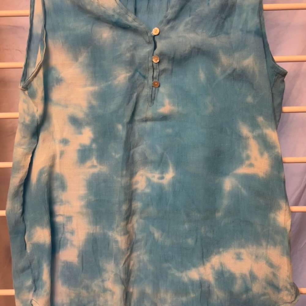 St. John's Bay Aqua Sleeveless Top